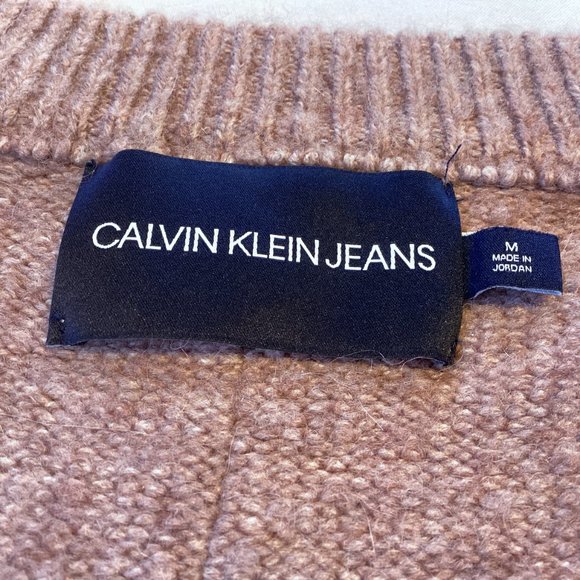 CALVIN KLEIN JEANS LONG SWEATER WITH POCKETS DUSTY ROSE /SZ MEDIUM - Picture 8 of 8